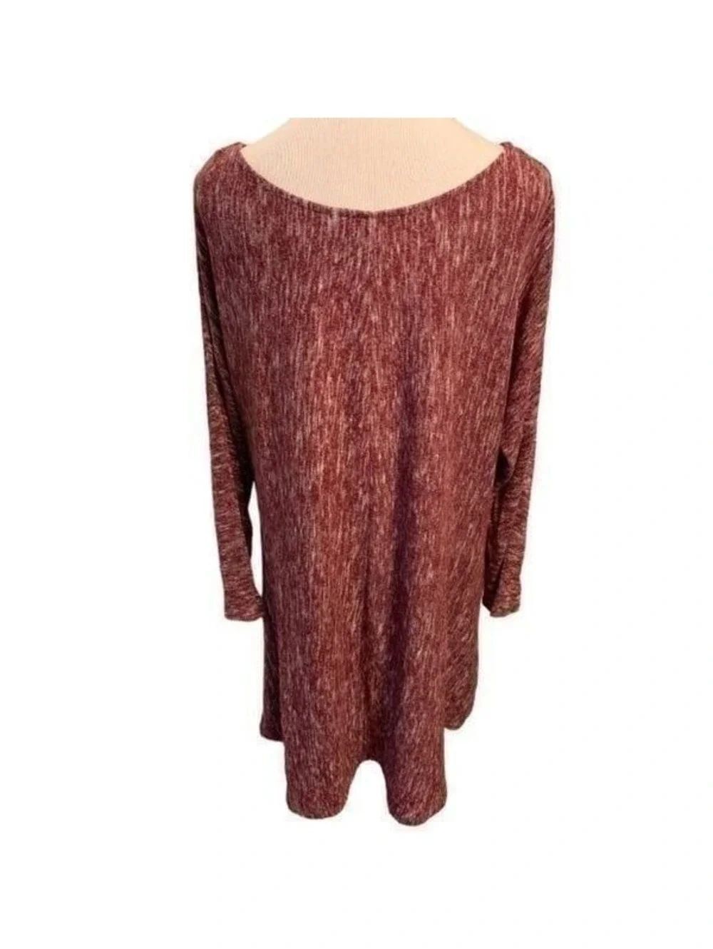 New! Umgee Maroon Heathered Shift Dress